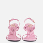 HAVVA Monogram sandal in baby pink leather