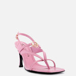 HAVVA Monogram sandal in baby pink leather